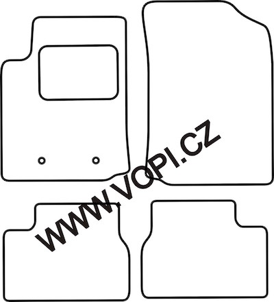 Autokoberce Citroen C3 2005 + kroužky Colorfit (837)